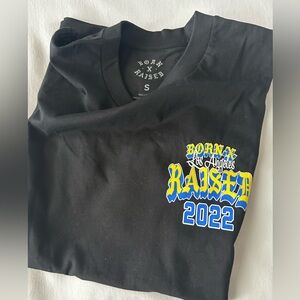 BRAND NEW Born X Raised Los Angeles Rams LVI Super Bowl Champions Tee 2022